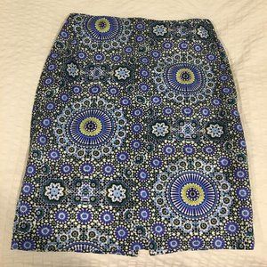 Banana Republic Mosaic Print Pencil Skirt